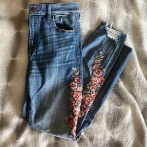 Floral jeans